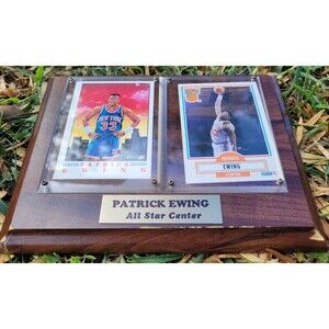 Fleer Basketball Card Patrick Ewing #33 New York Knicks Plaque (1990 + 1997)